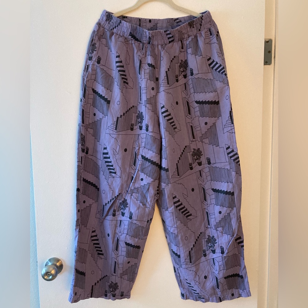 North of West Escher print pants L flaw